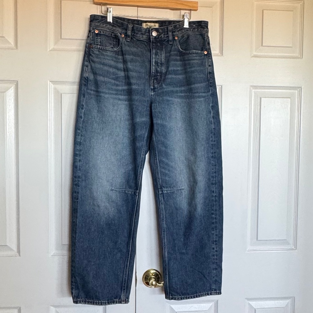 Madewell The Darted Barrel Leg Jean - 28 - Irmo Wash - XLNT